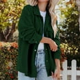 thumbnail image 6 of Turilly Women's Coats and Jackets Women Long Sleeve Loose Padded Shirt Top Short Lapel Button Coat, 6 of 9