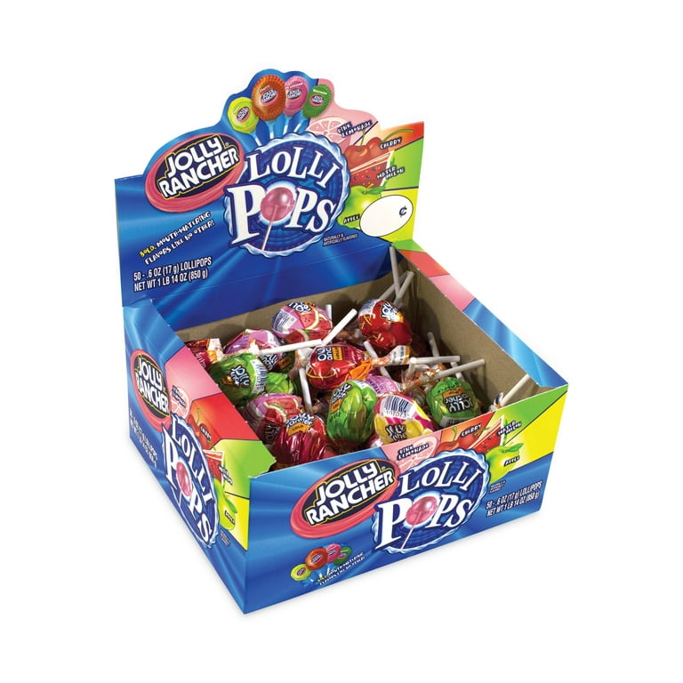 Lollipops Assortment, Assorted Flavors, 0.6 oz, 50/Carton, Ships in 1-3 Business Days Lollipops Assortment, Assorted Flavors, 0.6 oz, 50/Carton, Ships in 1-3 Business Days