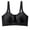 Black, variant on Underwire Lace Bras for Women Plus Size 8 Hooks Side Support Full Coverage Sag Bralette