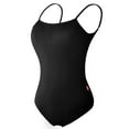 thumbnail image 4 of Women Ballet Leotards With Adjustable Strap Camisole Dancewear Black, 4 of 5