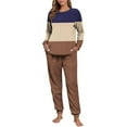 thumbnail image 3 of yillto Women Fleece Lounge Sets Long Sleeve Pajama Set Casual 2 Piece Pjs Outfit Fall Winter Sleepwear, 3 of 7