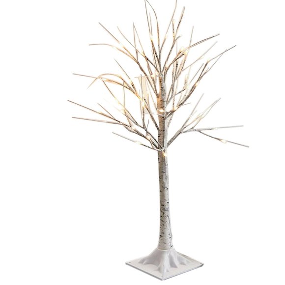 YOPTOP 45cm Simulation Birch Tree 16 LEDs Light Home Festival Party Christmas Indoor and Outdoor Decoration