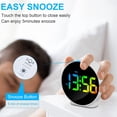 thumbnail image 5 of Small Digital Alarm Clock LED Desk Travel Electronic Clock Dual Alarm Snooze Dimmable Day Set 12/24H Week Display 4inch White, 5 of 5