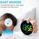 thumbnail image 5 of Pequeño despertador digital LED de escritorio, reloj electrónico de viaje, alarma dual, función de repetición, ajuste de día regulable, pantalla de semana de 12/24 horas, 4 pulgadas, color blanco, 5 of 5