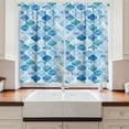 thumbnail image 2 of Ambesonne Moroccan Kitchen Curtains, Mosaic Pattern, 55"x45", Pale Blue, 2 of 3