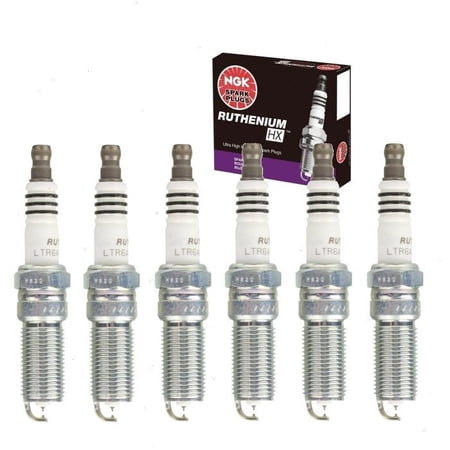 Pack of 6 NGK Ruthenium HX Spark Plug Replacement For Pontiac Suzuki Saturn Saab GMC Chevrolet Chevy Cadillac Buick 2.8 3.0 3.2 3.6 V6 07 08 09 10 11 12 13 14 15 16 17 18 19 20 21 22 23 24
