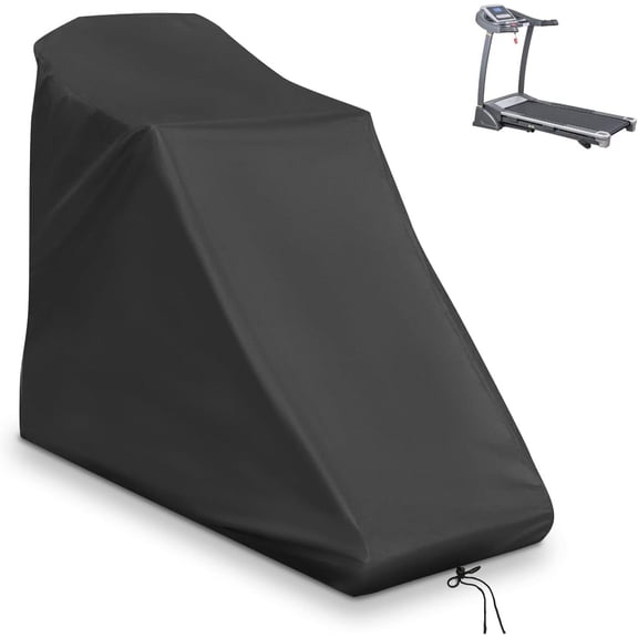 POMER Treadmill Cover, Waterproof Outdoor Treadmill Covers with Drawstring, Upgrade Dust Proof Non-Folding Running Machine Treadmill Covers for Indoor Outdoor