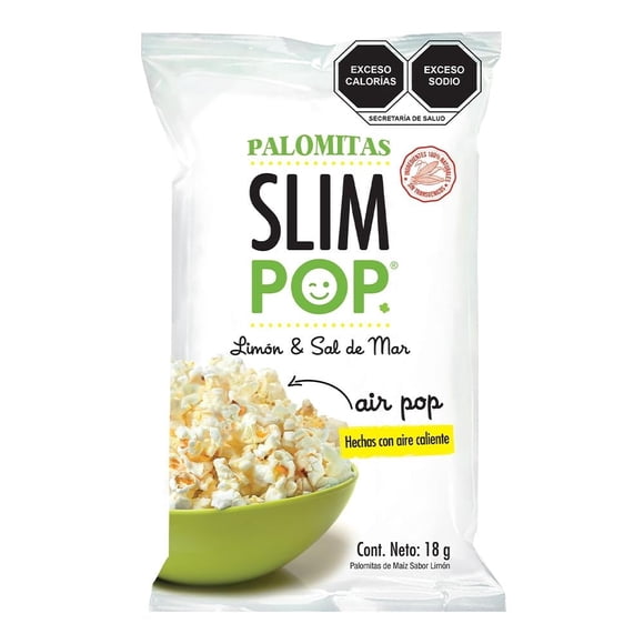Palomitas Slim Pop limón y sal de mar 18 g