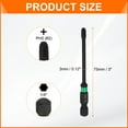 thumbnail image 2 of 3pcs #2 Impact Phillips Screwdriver Bit PH2 1/4" Hex Shank 3" (75mm) Long 0.12" Rod Magnetic Cross Head Drill Bits S2 Steel Industrial Screw Driver for Impact Power Drivers, 2 of 7