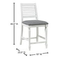 thumbnail image 7 of Furniture of America Treon Wood Padded Counter Chair in Antique White (Set of 2), 7 of 7