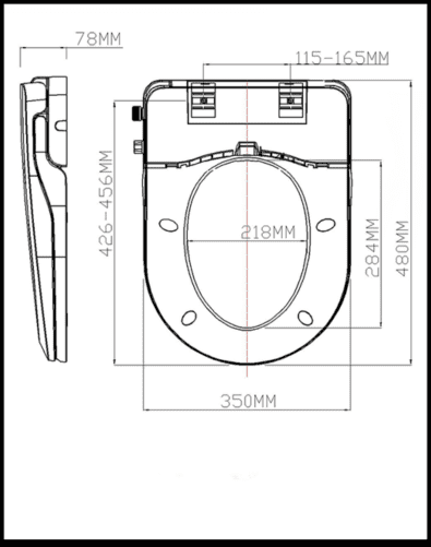 Miumaeov Non-Electric Bidet Toilet Seat Elongated Toilet Seat White Bidet Attachment for Toilet D Style