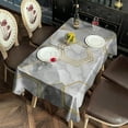 thumbnail image 2 of Gray Marble Gold Hexagon Pattern Rectangle Tablecloth 60"x120",Waterproof Polyester Rectangle Table Cloth, Wipeable Spillproof Polyester Tablecloth for Dining, Camping, Indoor and Outdoor, 2 of 6