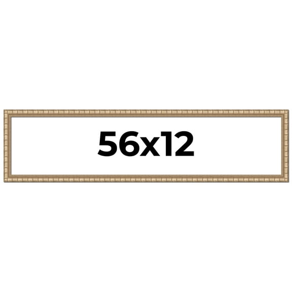 56x12 Frame Silver Real Wood Picture Frame Width 1.5 inches | Interior Frame Depth 0.5 inches |