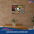 thumbnail image 2 of Chef At Work Danger Zo Metal Poster by DC | Vintage Tin Sign Wall Art for Indoor Use | 10x7" Rust-Free Aluminum Decor for Kitchen | UV Protected & Weatherproof Print | Made in USA, 2 of 7
