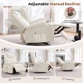 thumbnail image 5 of JMYMRY Recliner Chair with Heat and Massage, PU Leather, Adjustable Angle, Cup Holder, Side Pocket and USB Charge Port for Living Room, Beige, 5 of 9
