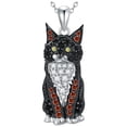 thumbnail image 2 of Joyeria de Gatos Bonitos CatNeck10 1Pza Maine Coon Negro Meta Cadena y Dije., 2 of 2