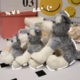 thumbnail image 1 of Lindo juguete de peluche para perro, muñeco Schnauzer blanco de alta calidad, alrededor de 22/30/40cm, regalo de cumpleaños1799, 1 of 5