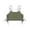 Army Green, variant on Girls Side Drawstring Bikini Top Only, Ruched Bikini Top,9-10 Years