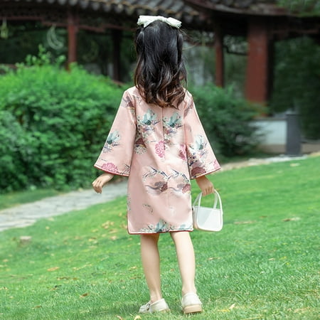 

dmqupv Dress For Girls 10-12 Little Girls Long Sleeve Dress Tie Dye Unicorn Flamingo Dress Twirl Swing Party Dresses with Pockets Pink 6-7 Years
