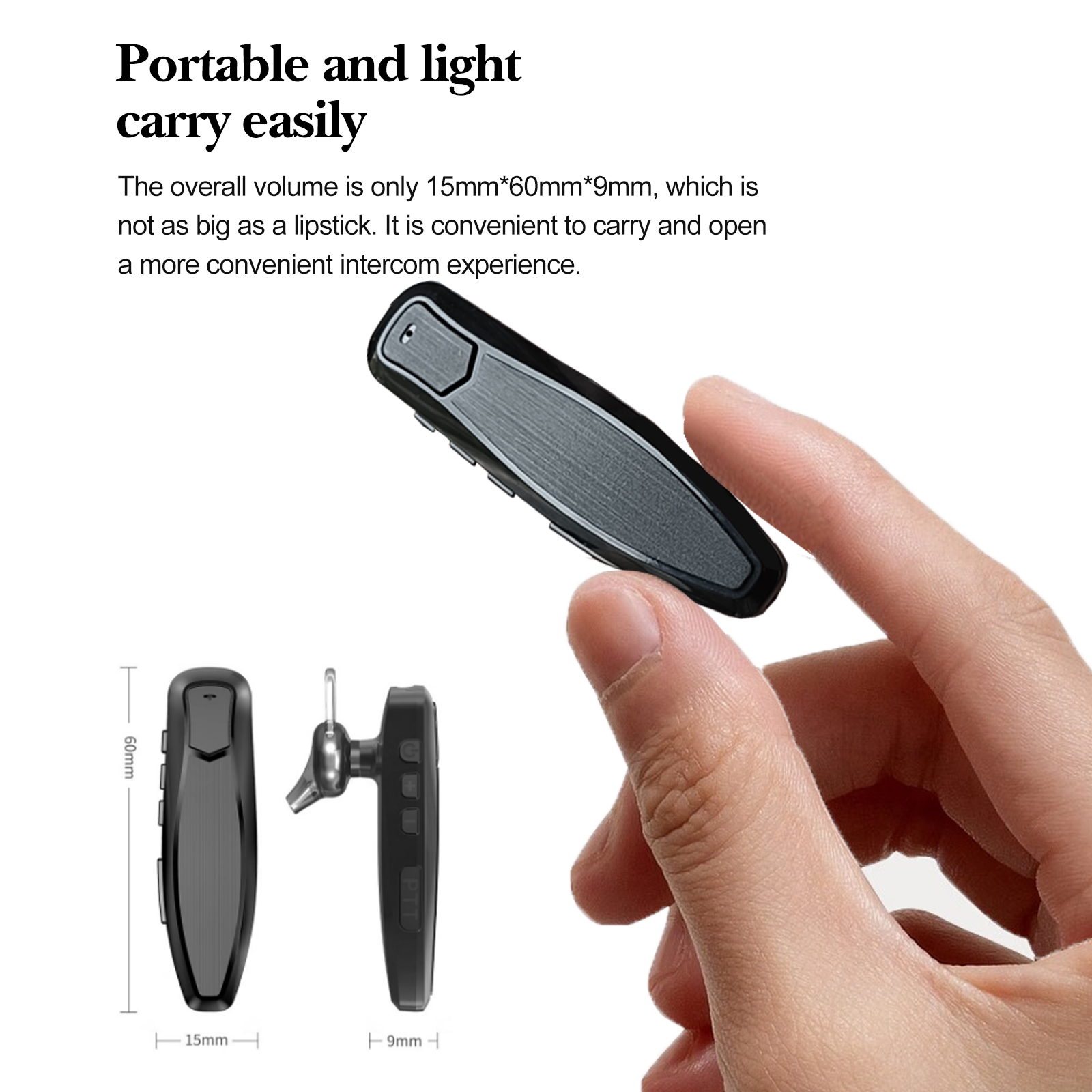 Walkie Talkie Bluetooth Headset, Bluetooth Earpiece with Noise Cancelling Mic, Compatible with BaoFeng Kenwood Btech Radios uv-k5 & More. (Updated Version) (Updated Version)…