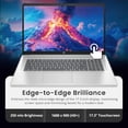 thumbnail image 4 of HP 17 Touchscreen AI Laptop, Intel 12-Core Ultra7 255U, 17.3" HD+ Anti-Glare, Fingerprint, Win 11 Pro, Wi-Fi 6, Copilot AI, Backlit KB, 64GB DDR5 RAM, 1TB SSD, 4 of 9