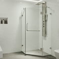 thumbnail image 2 of VIGO Piedmont 34 in. L x 34 in. W x 73 in. H Frameless Hinged Neo-angle Shower Enclosure in Brushed Nickel with Clear Glass, 2 of 13