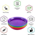 thumbnail image 4 of Cuddly Hippo Kids Plastic Dinnerware Set of 12 Multi Color Plates - Reusable, BPA-Free, Dishwasher Safe and Microwaveable, 4 of 7