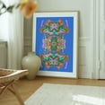 thumbnail image 6 of Aqua Beast - Digital Art Psychedelic Surrealism Modern Art Geometric Abstract Pattern Oak Framed Wall Art Print 6 x 8 inches, 6 of 12
