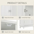 thumbnail image 2 of Lumioca Corner Cabinet for Bathroom, 31.4"H Triangle Storage Cabinet with Adjustable Shelves, Bathroom or Pantry, 2 of 7