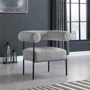 Meridian Furniture Blake Grey Boucle Fabric Accent Chair