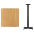 thumbnail image 3 of Bowery Hill 30" Square Restarant Bar Table in Black and Mahogany, 3 of 5