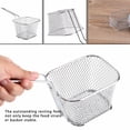 thumbnail image 3 of Wweixi French Fries Baskets Mesh Restaurant Household Accessories Kitchen Supply Potato Chips Baking Tool Plating Onion Rings Silver 10.5*8.5*6.5cm, 3 of 6