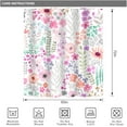 thumbnail image 5 of Purple Floral Shower Curtain for Bathroom Decor 60Wx72H Boho Cute Wildflower Watercolor Botanical Girls Kids Plant Leaves Art Printed Fabric Polyester Waterproof 12 Pack Plastic Hook, 5 of 17