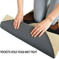 thumbnail image 3 of Gold and Brown Of Leopard Print Hot Yoga Mat Towel Non Slip for Hot Yoga - Quick-Drying Yoga Mat Cover with 4 Corner Pockets with Travel Bag - Hot Yoga Towel Non Slip 74"x26", 3 of 6