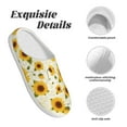 thumbnail image 5 of Daiia European-style Pattern Sunflower A Print Women’s Fuzzy Slippers Memory Foam Lightweight House Shoes Cozy Loafer Flannel House Shoes-46/47, 5 of 7