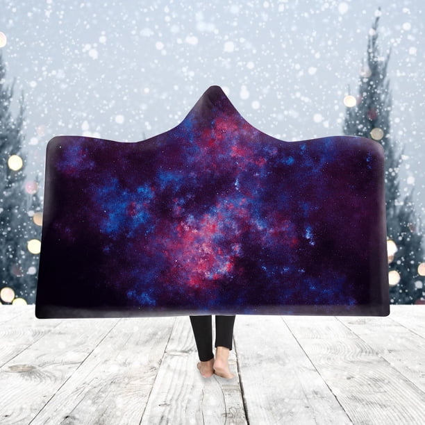 Hot6sl Ofertas y Liquidaciones Manta con Capucha y Estampado de Cielo de Invierno para Llevar, Gruesa y Cálida.