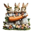 thumbnail image 1 of Gupgi Bunny Garden Stakes Funny Rabbits Carrot/Easter Egg Spring Garden Lawn Decoration, 1 of 5