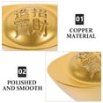 thumbnail image 2 of Brass Ingot Statue Mini Ingot Sculpture Chinese Golden Ingot Decoration New Year Gift, 2 of 6