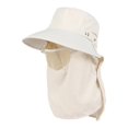 thumbnail image 2 of Sombrero para el sol con solapa para el cuello y cubre la cara, gorra de playa de verano, visera ligera, sombrero de pesca Beige, 2 of 9