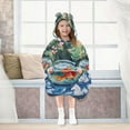 thumbnail image 7 of FORMRS Wearable Blanket Hoodie with Sleeves for Kids Cozy Flannel Sweatshirt, Red Goldfish, 7 of 7