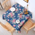 thumbnail image 2 of Pioneer Flower Floral Print Pattern Square Tablecloth,Waterproof Square Table Cover,Wipeable Spillproof Washable Table Cover for Home Kitchen Party Decor 42"X42"(107x107cm), 2 of 6