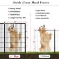 thumbnail image 4 of Jhsomdr 40" Height Heavy Duty Metal Dog Playpen 12 Panels Exercise Pens Foldable Fence, with Gates Indoor Outdoor for RV Camping Yard, 4 of 9