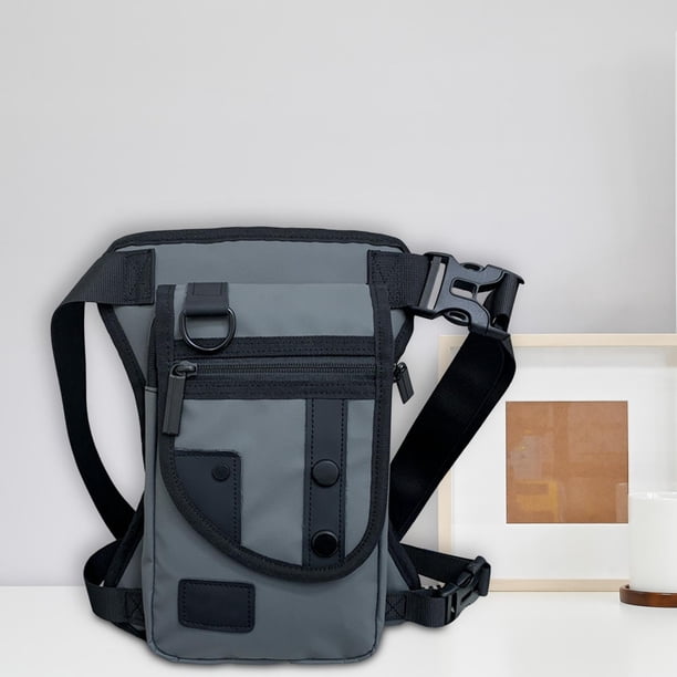 Accesorios para Bolsa de pierna DYNWAVEMX caída Multifunción resistente al desgaste Bolsa de muslo clásica Riñonera para pesca gris