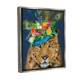 thumbnail image 4 of Stupell Industries Cheetah with Feather Hat Animals & Insects Painting Gray Floater Framed Canvas Art Print Wall Art, 17 x 21, 4 of 10