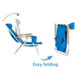 thumbnail image 6 of Portable High Strength Beach Chair with Adjustable Headrest Blue, 6 of 8
