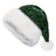thumbnail image 2 of HNMKIU Christmas DIY Embroidered Sequins Knitted Cap Christmas Hat for Men and Women Green_001，One Size, 2 of 3