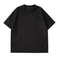 thumbnail image 2 of ZCFZJW Mens Cotton T-Shirts Pure Color Summer Short Sleeve Round Neck Casual Baggy Tshirt Tops Regular Fit Trendy Oversized Basic Tee Shirt Black L, 2 of 4