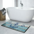 thumbnail image 4 of Anchor Bath Mat, Retro Nautical Anchor Washable Bathroom Rugs No Slip Washable Cover Floor Carpets Floor Mat Bathroom Decorations 48" X 20"…, 4 of 5