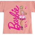 thumbnail image 3 of Barbie - Barbie Logo With Ballerina  - Girls Fitted Short Sleeve Graphic T-Shirt, 3 of 5