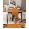 thumbnail image 3 of Ldtrchee Orange Squirrel Hello Fall Table Runner 60 Inches, Maple Leaf Thanksgiving Bed Runner Dresser Scarves Tabletop for Indoor Outdoor Parties/Ceremony/Banquet, 13" x 60", 3 of 8